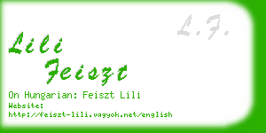 lili feiszt business card